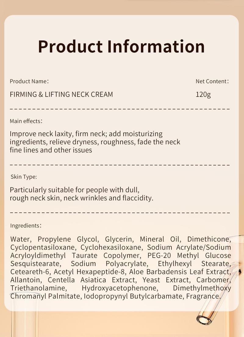✨ Transform Your Neck in 28 Days 🌟 Firming & Lifting Neck Cream - For Youthful, Radiant Skin!
