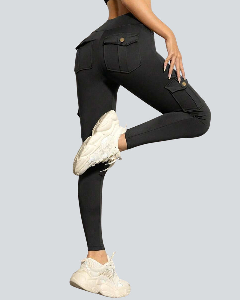Butt Lifting High Waist Tummy Control Cargo Leggings