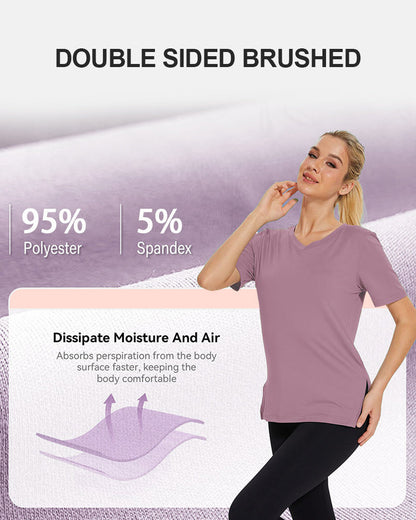 Women's Plus Size Basic Short Sleeve V-Neck T-Shirts
