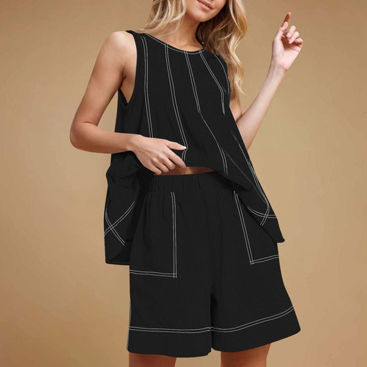 Women's 2-Piece Sleeveless Outfits Set