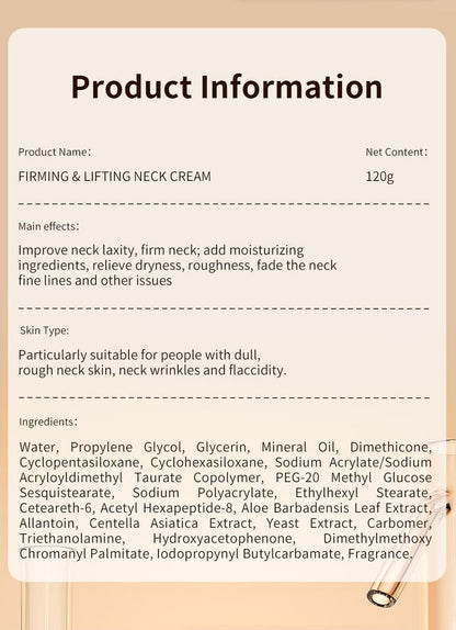 ✨ Transform Your Neck in 28 Days  🌟 Firming & Lifting Neck Cream - For Youthful, Radiant Skin!