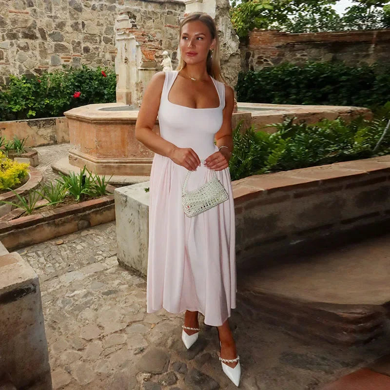 SHARON Midi Dress - Cacao Brown