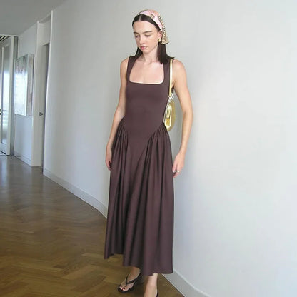 SHARON Midi Dress - Cacao Brown
