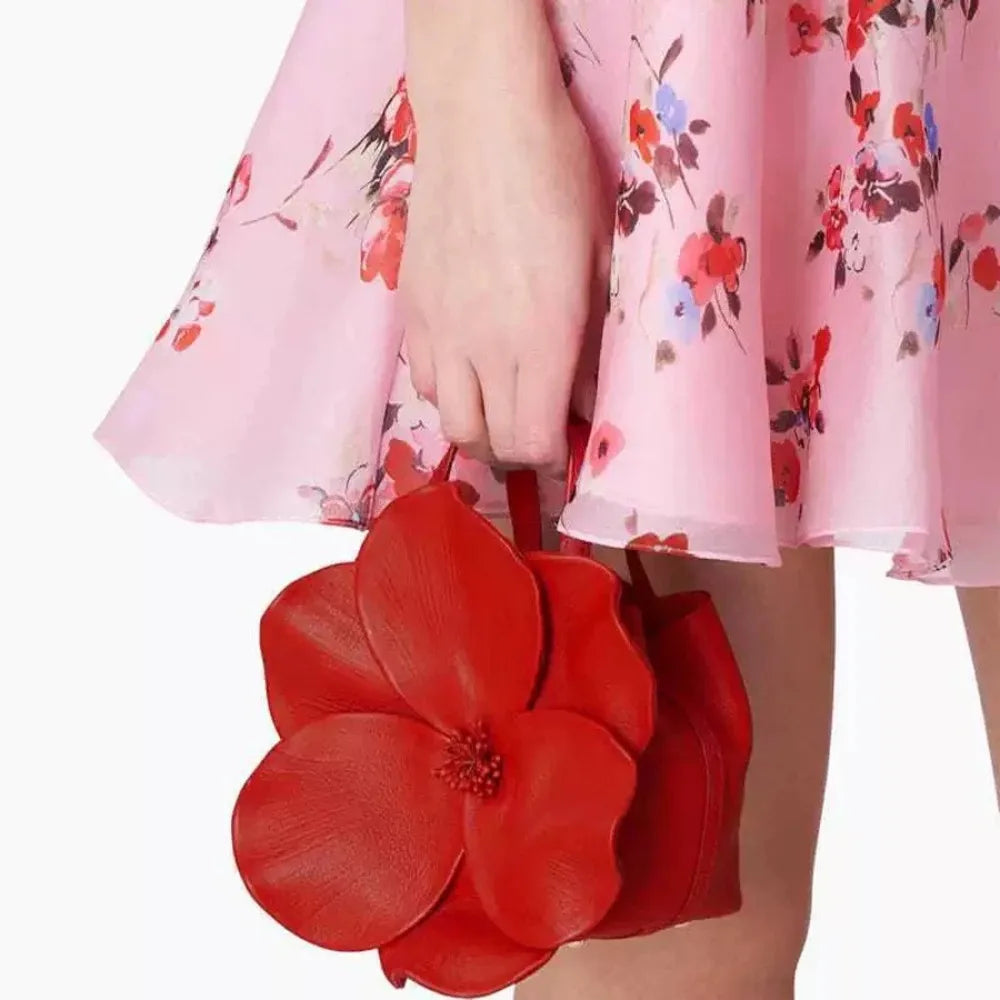 Floral PU Leather Handbag