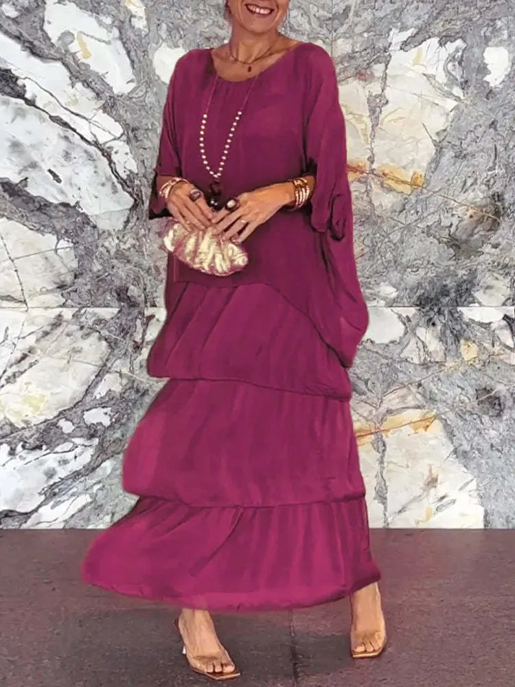 🎁Hot Sale 49% OFF✨ Timeless Elegance – Designer Flowy Dress