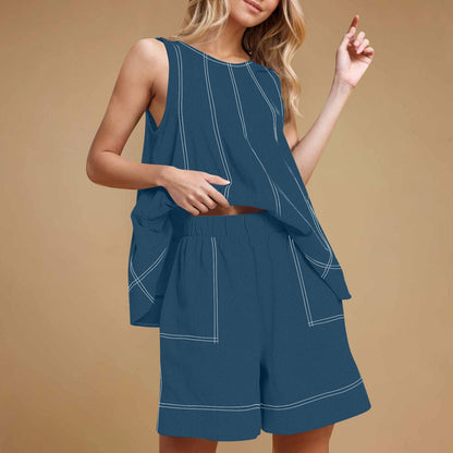 Women's 2-Piece Sleeveless Outfits Set